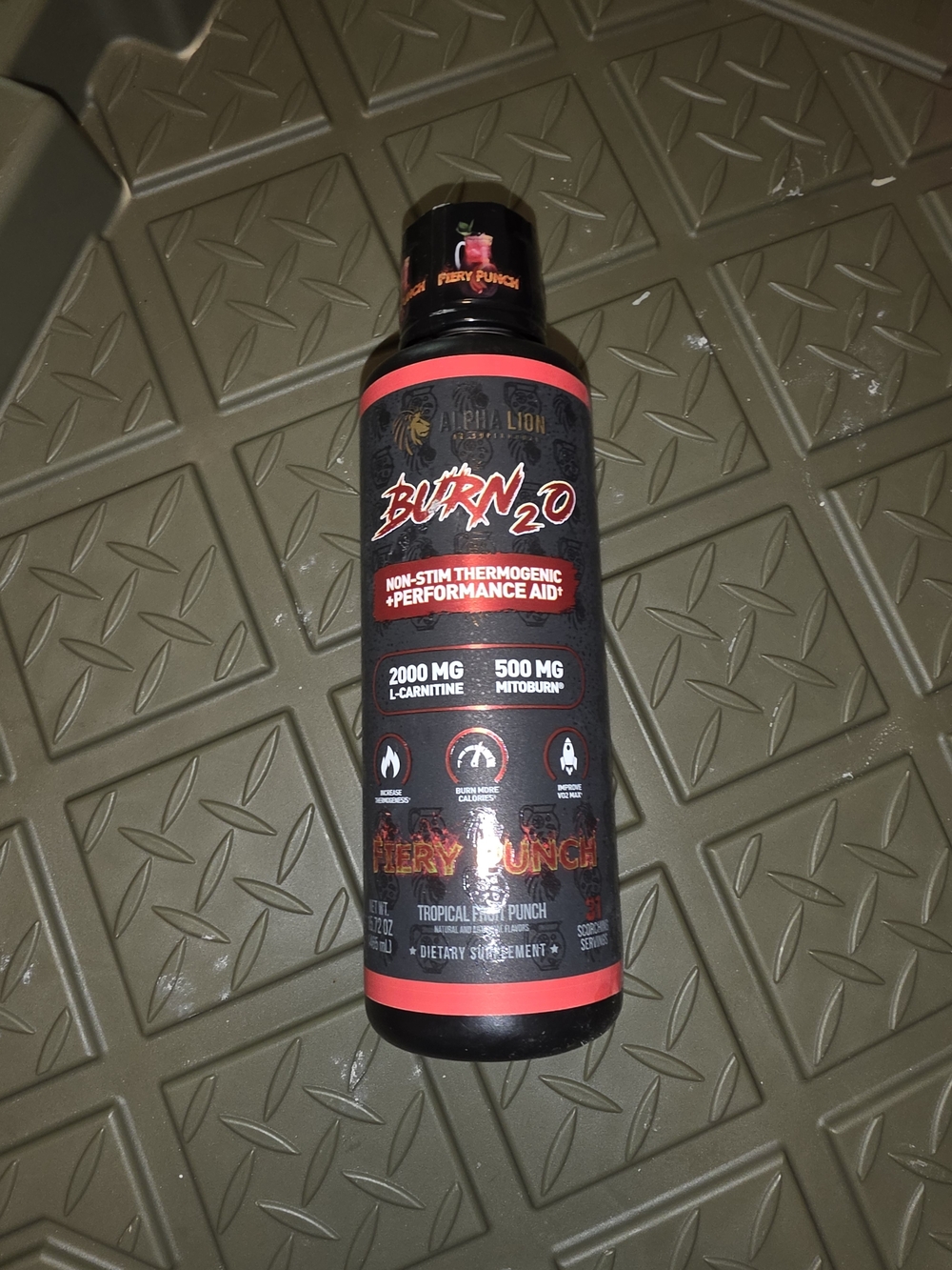 Alpha Lion Burn 2O L-Carnitine Liquid, 31 Servings Fiery Punch 15.72oz